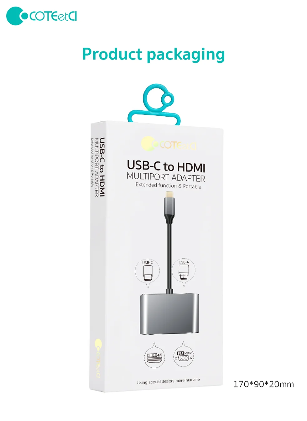 USB-C to HDMI Multiport Adapter Original COTEetCI